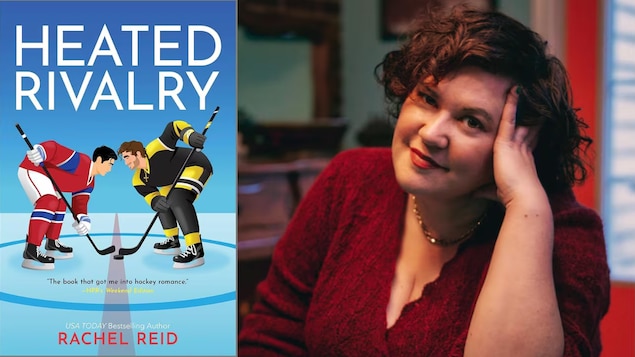 Couverture du livre Heated Rivalry et portrait de Rachel Reid.