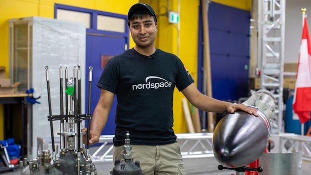 Rahul Goel in a lab.