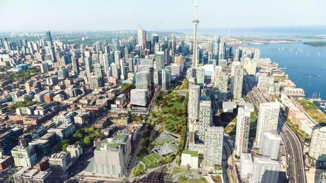 Un nouveau projet de parc au-dessus des voies ferrées à Toronto