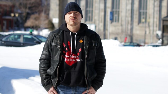 Le rappeur micmac Quentin Condo, alias Q-052, originaire de Gesgapegiag, en Gaspésie.