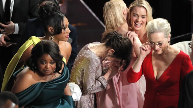 Les actrices Octavia Spencer, Tiffany Haddish, Sally Hawkins, Saoirse Ronan, Margot Robbie et Meryl Streep ont été touchées par le discours de Frances McDormand, sacrée meilleur actrice. Les actrices Octavia Spencer, Tiffany Haddish, Sally Hawkins, Saoirse Ronan, Margot Robbie et Meryl Streep ont été touchées par le discours de Frances McDormand, sacrée meilleur actrice.