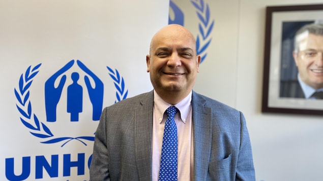 Portrait de l'Équatorien José Samaniego directeur du bureaux des Amériques du Haut Commissariat des Nations unies pour les réfugiés (HCR). 