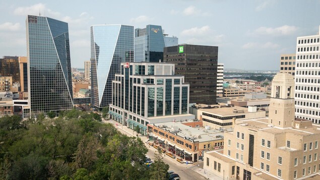 Le centre-ville de Regina, en Saskatchewan, à l'été 2021.