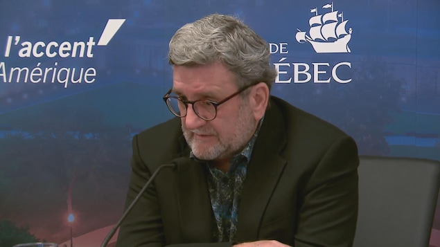 Régis Labeaume en conférence de presse, le 9 juin 2020.