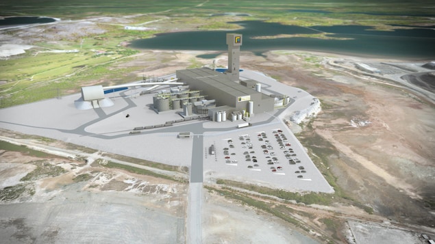 Un plan en 3D du projet de mine Horne 5.