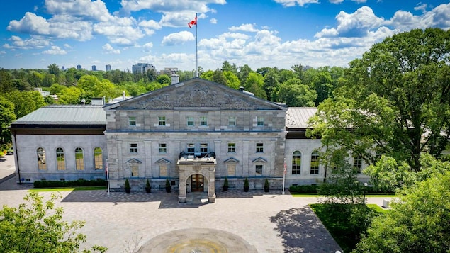 Rideau Hall à Ottawa au printemps.