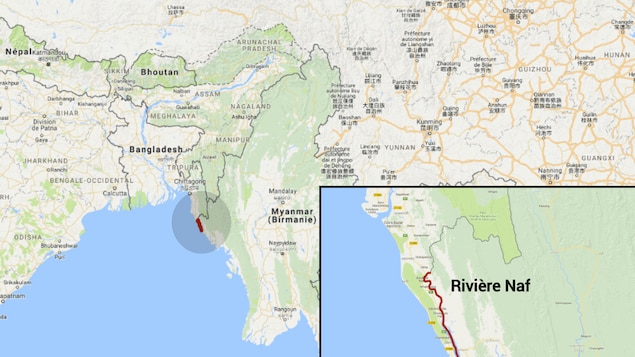 La rivière Naf est une frontière naturelle entre le Bangladesh et le Myanmar. La rivière Naf est une frontière naturelle entre le Bangladesh et le Myanmar.