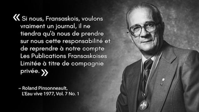 Une photo en noir et blanc de Roland Pinsonneault.