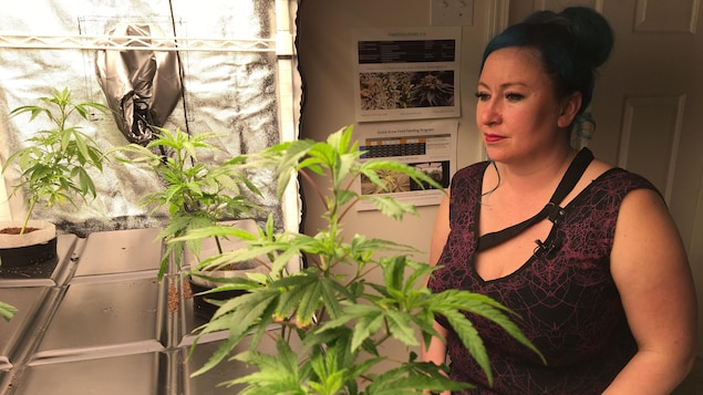 Rosie Verhelst, assise devant sa tente hermétique, dans sa chambre.