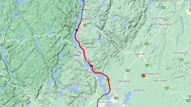 Un glissement de terrain entraîne la fermeture d’une partie de la 155 en Mauricie