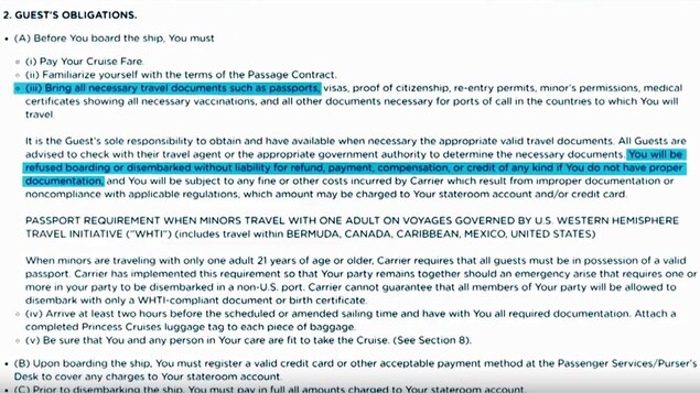 Le contrat pour la croisière. Le contrat pour la croisière.