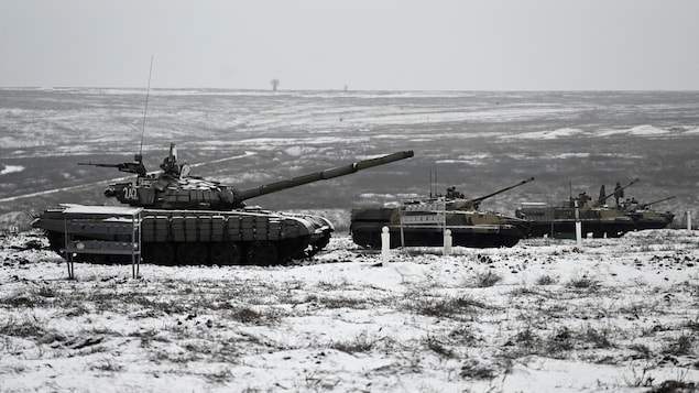 The Russian army positioned in the Rostov region.