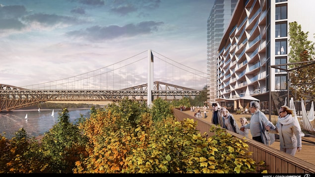 Le projet compte 88 copropriétés sur 10 étages qui seront construites à proximité du fleuve Saint-Laurent.