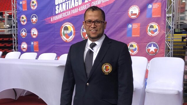Samir Baccouche lors des 32e Jeux panaméricains seniors à Santiago au Chili.