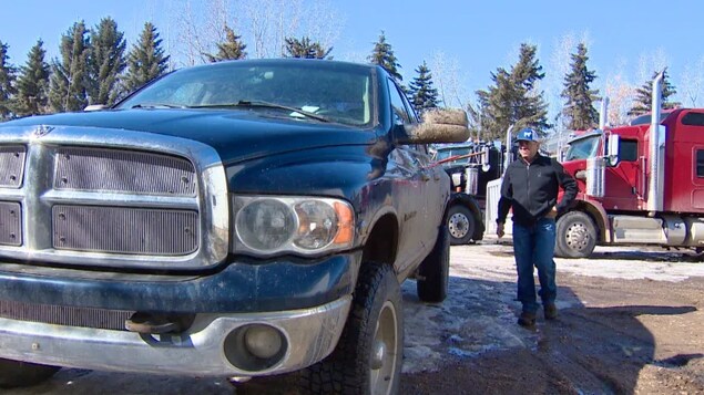 Alberta-based farmer Matt Sawyer receives a delivery of diesel, used to power his farm's trucks and tractors. Russia's invasion of Ukraine — and how countries are curtailing shipments of Russian oil — is having a significant impact of fuel prices around the globe. (Kyle Bakx/CBC)