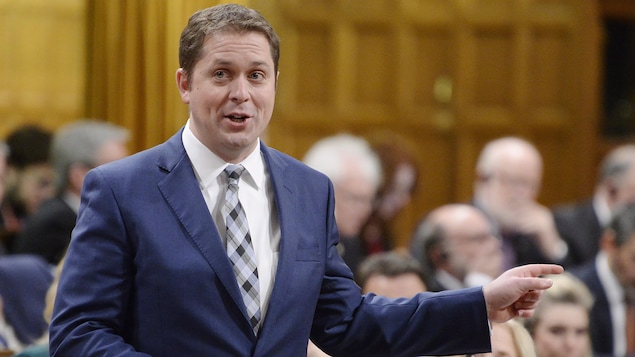 Andrew Scheer, prenant la parole à la Chambre des communes.