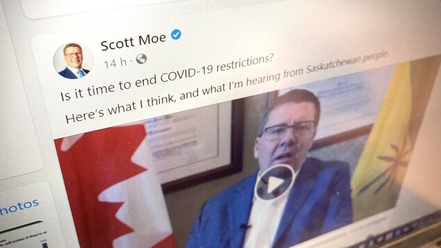 Scott Moe explique son approche concernant la COVID-19 sur les réseaux sociaux