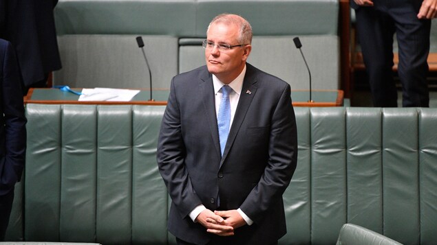 Le premier ministre de l'Australie, Scott Morrison, à la Chambre des représentants, à la Maison du Parlement à Canberra, en Australie, le 22 octobre 2018.