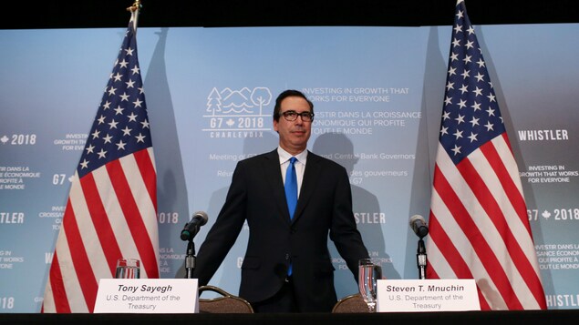 Steven Mnuchin en conférence de presse.