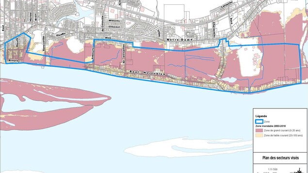 Le secteur visé est encerclé en bleu sur la carte Le secteur visé est encerclé en bleu sur la carte