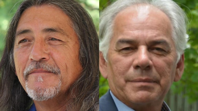Une composition de portraits des deux hommes politiques autochtones.