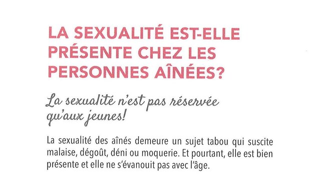 Gros plan sur l'intertitre : « La sexualité est-elle présente chez le personnes aînées? » Gros plan sur l'intertitre : « La sexualité est-elle présente chez le personnes aînées? »