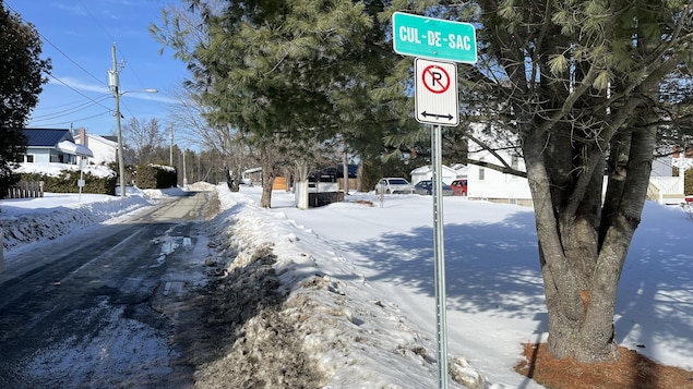 La rue Ménard enneigée. 