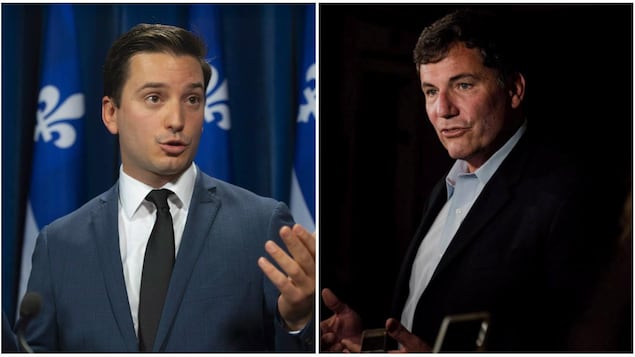 Montage de deux photos, à gauche Simon Jolin-Barrette et à droite, Dominic LeBlanc.
