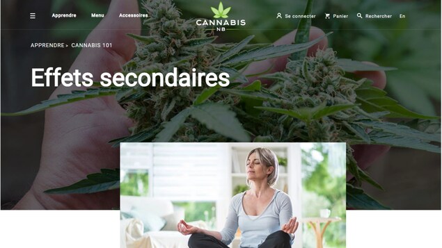 Capture d'écran du site cannabis-nb.com le 17 octobre 2018. Capture d'écran du site cannabis-nb.com le 17 octobre 2018.