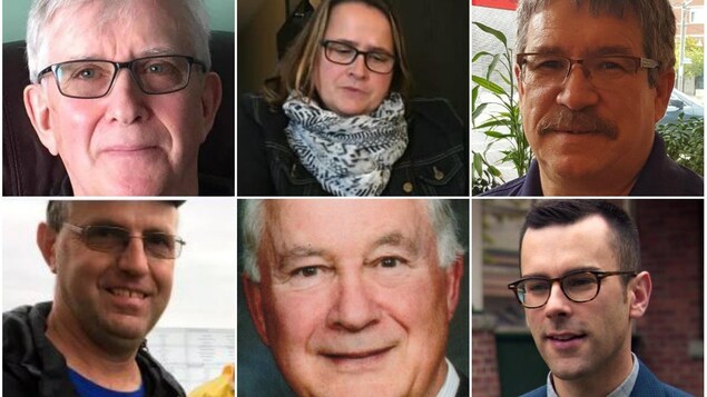 Un collage de photos des six personnes.