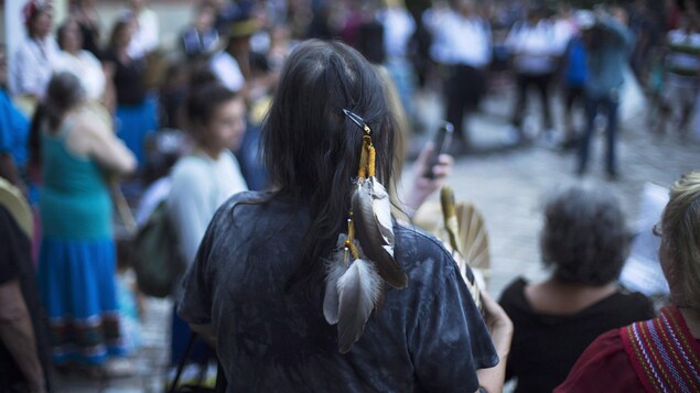Une manifestation lors de l'audition de la cause en août