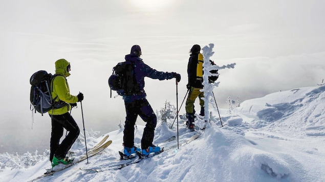 Alexandre Lacroix, Safran Clerson et Jack Faber en montagne