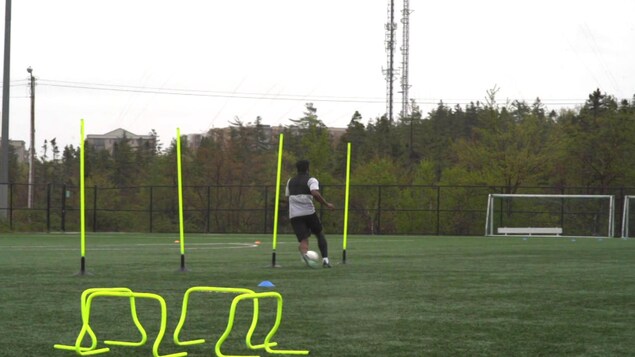 Un entraînement de soccer.