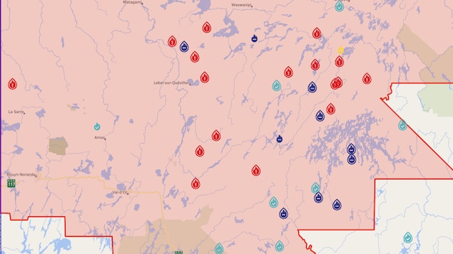 Les feux progressent en Abitibi-Témiscamingue et au Nord-du-Québec