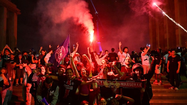 Des partisans du PSG dans les rues de Paris