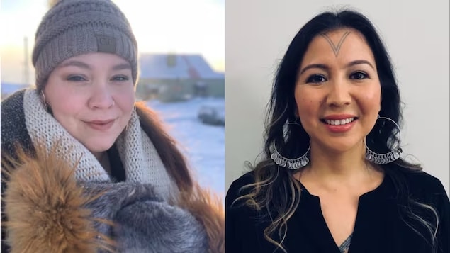 Stacey Aglok MacDonald, left, and Alethea Arnaquq-Baril are writing a new TV show, title yet to be determined, about a young Inuk mother navigating life in a small Arctic community. (Submitted by Netflix)