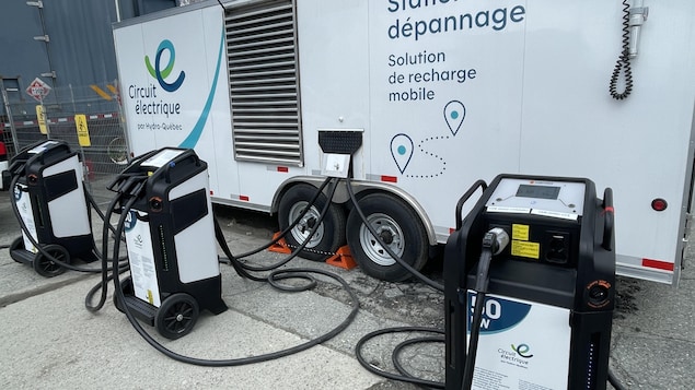 Des bornes de recharges électriques.