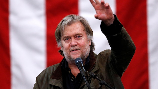 Former White House Chief Strategist Steve Bannon speaks during a campaign rally for Republican candidate for U.S. Senate Judge Roy Moore in Midland City, Alabama, U.S., December 11, 2017.  REUTERS/Jonathan Bachman - RC1F0BDDAA70