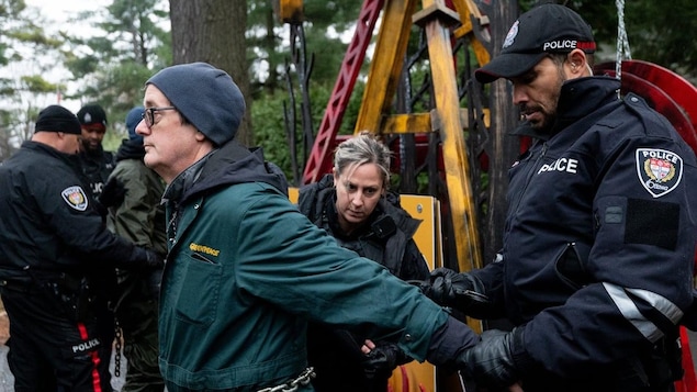 Greenpeace protesters arrested outside Poilievre’s official residence