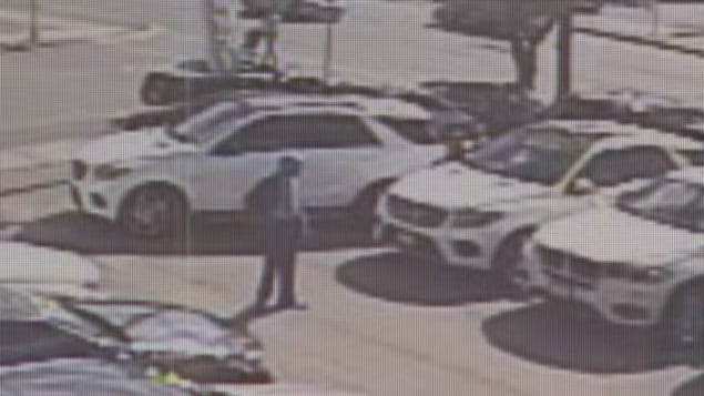 This is a still image of surveillance camera video of a high end car theft in action. The Ontario government will introduce legislation that would suspend the driving licences of convicted auto thieves. 