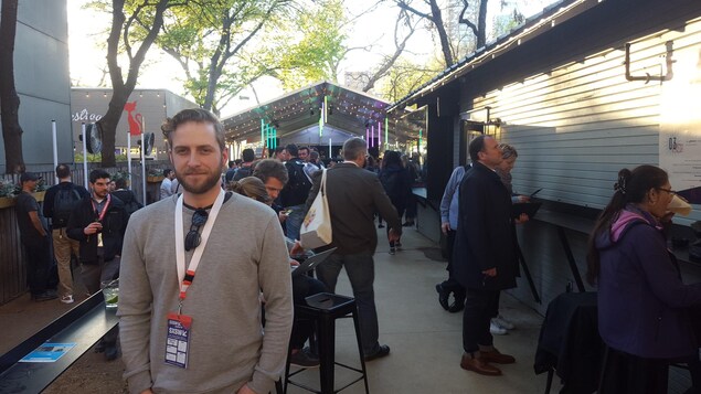 David Beaulieu de Fragment à la maison du Québec, Austin, édition 2017 de SXSW. David Beaulieu de Fragment à la maison du Québec, Austin, édition 2017 de SXSW.
