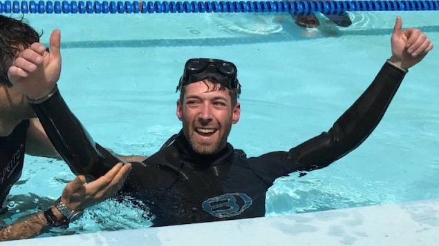 Sylvain Desaulniers, détenteur d'un record canadien de plongée en apnée