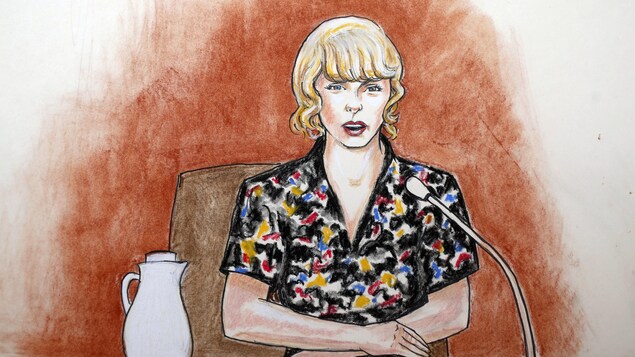 Le dessin de cour de Taylor Swift, le 10 août 2017 à Denver Le dessin de cour de Taylor Swift, le 10 août 2017 à Denver