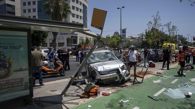 Un attentat à la voiture bélier fait sept blessés à Tel-Aviv