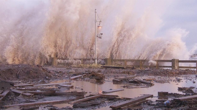 Les tempêtes se font de plus en plus agressives en Gaspésie, en raison des changements climatiques.
