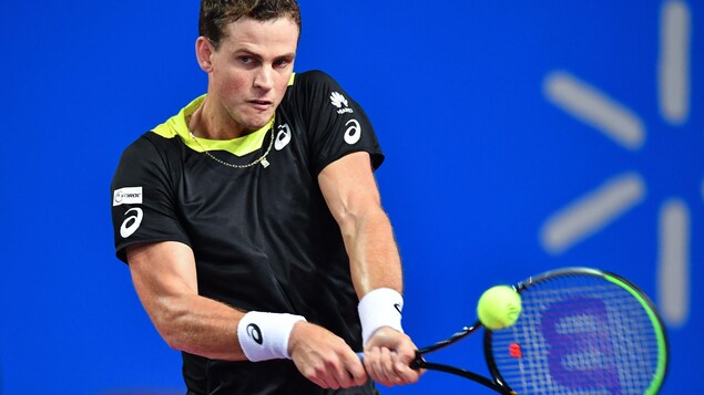 Pospisil lors d'un match de tennis