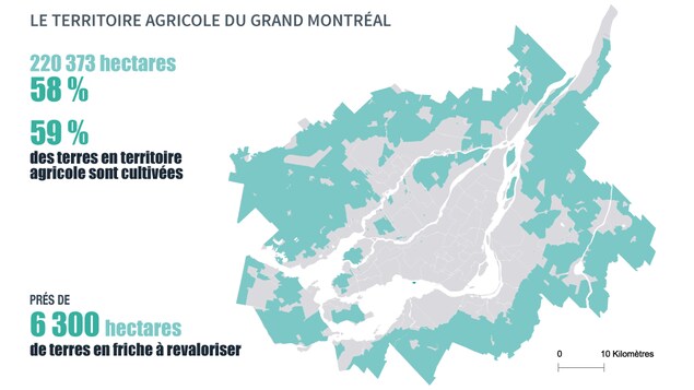 Carte du territoire agricole du Grand Montréal. Carte du territoire agricole du Grand Montréal.