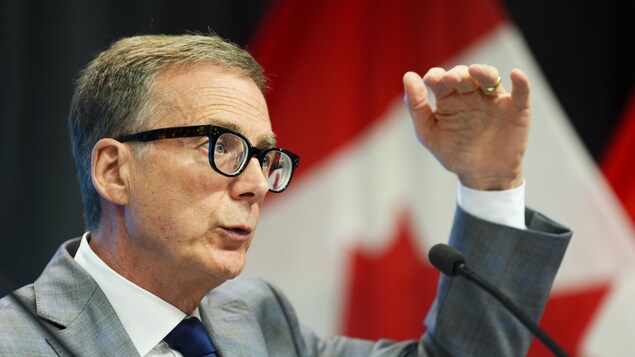 Le gouverneur de la Banque du Canada, Tiff Macklem, lors d’une conférence de presse à Ottawa.