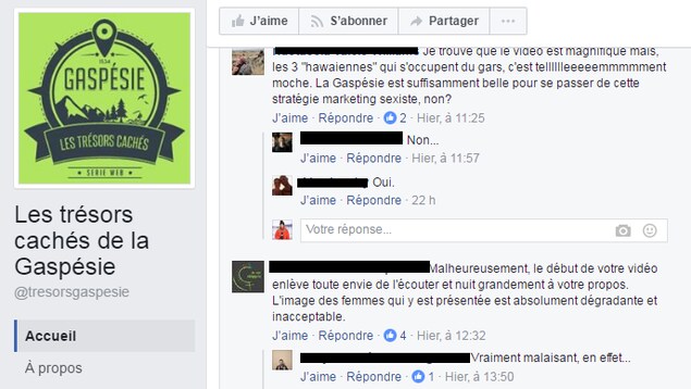 Des commentaires sur la page de l'émission Les trésors cachés de la Gaspésie Des commentaires sur la page de l'émission Les trésors cachés de la Gaspésie