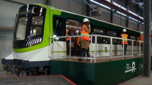Les nouveaux trains en démonstration.